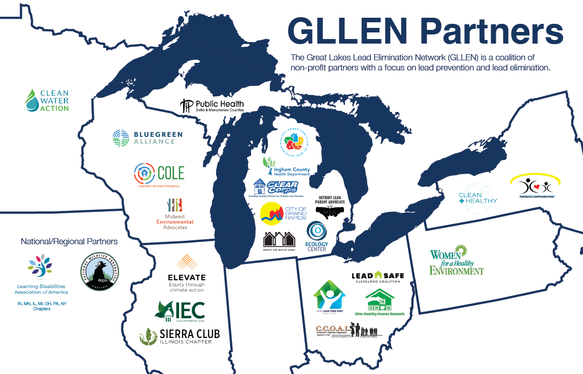 A map of logos of our GLLEN partners.