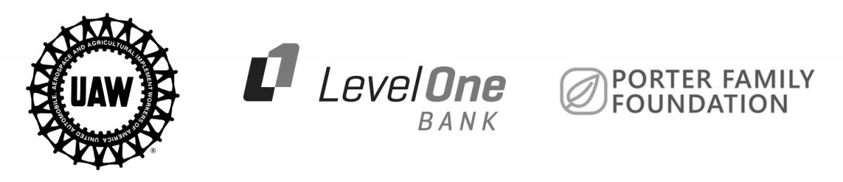UAW, Level One, and Porter Family Foundation logos