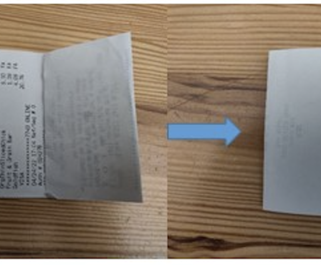How to fold a receipt
