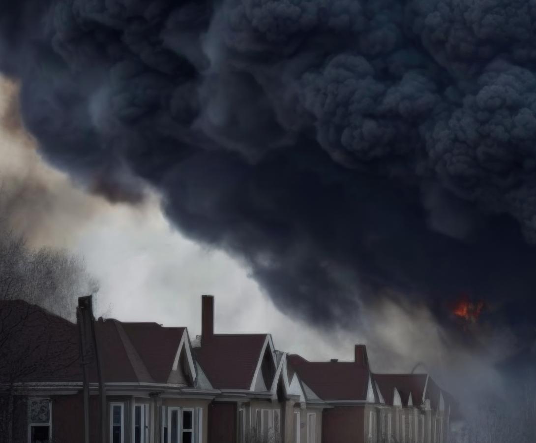 billowing smoke