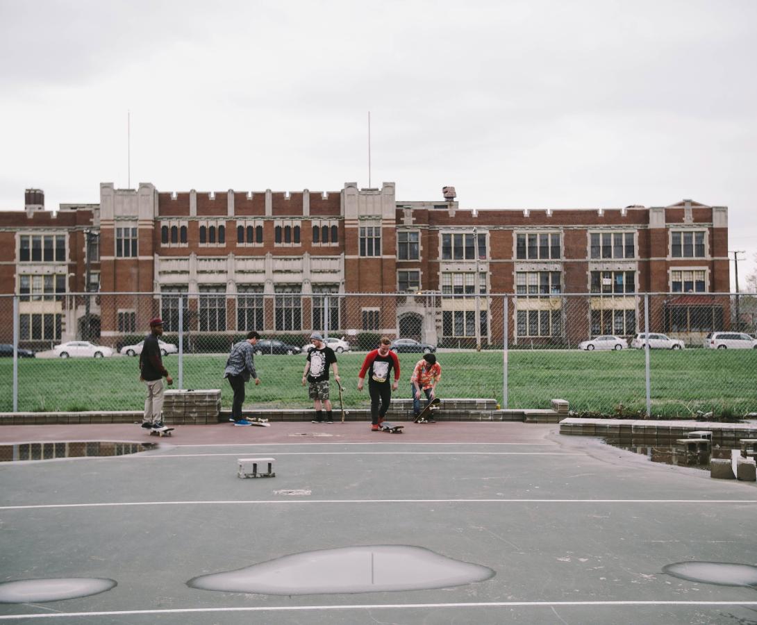 detroit schoolyard