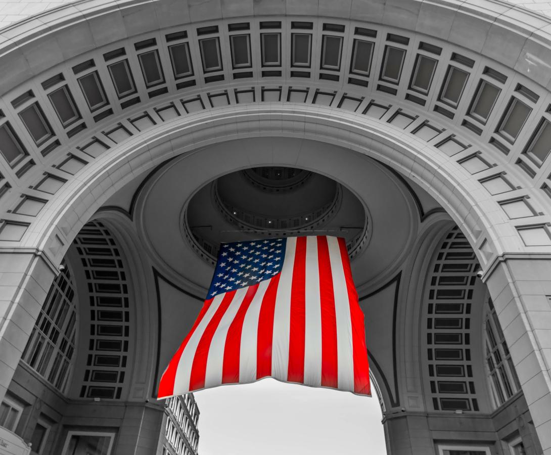 Flag in capitol building