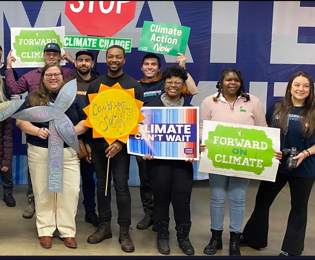 Image of protestors at Climate Can't Wait Rally