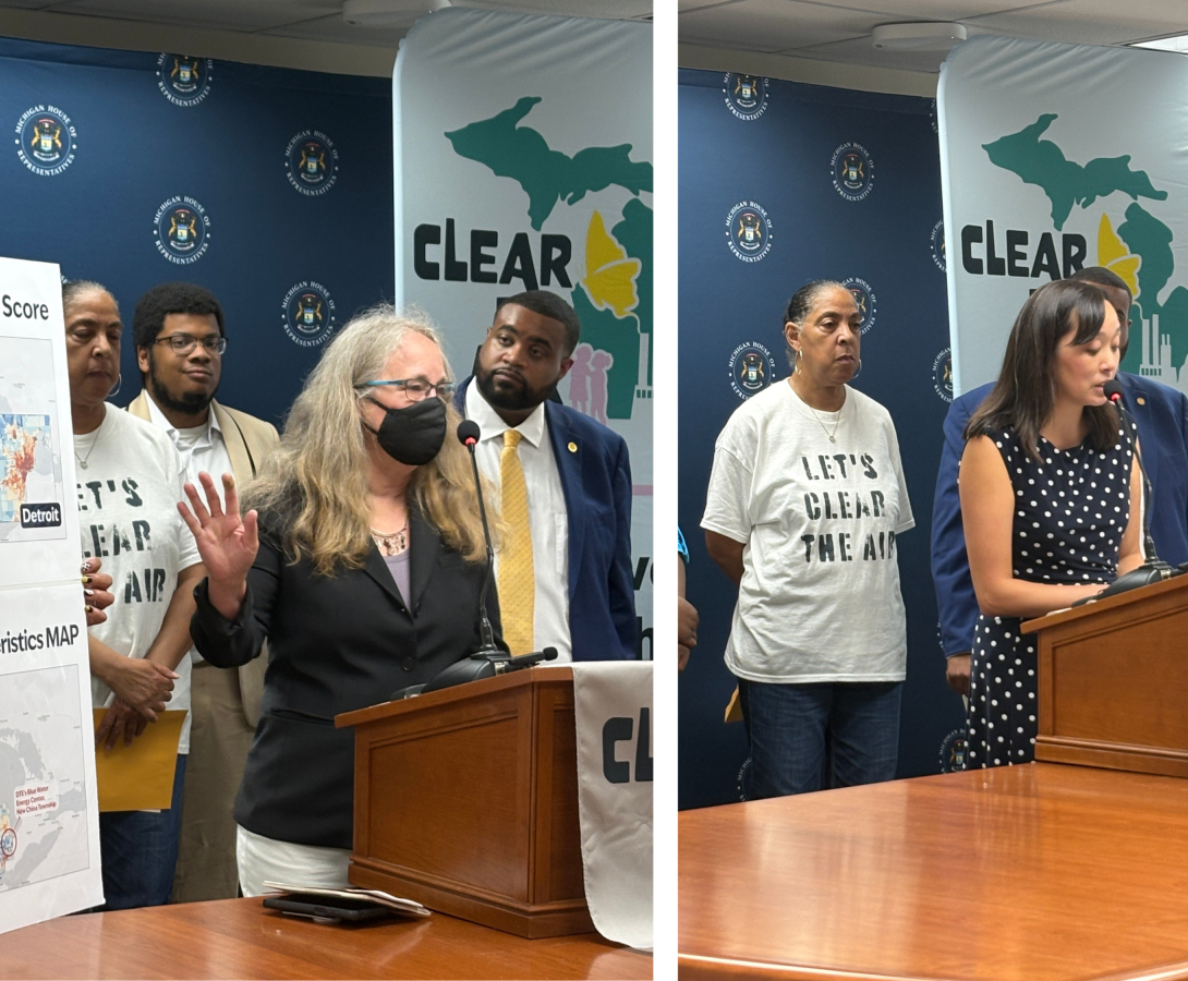 Clear the Air's press conference about the Protecting Overburdened Communities Act