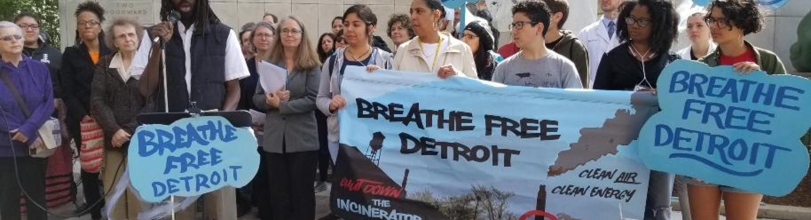 Breathe Free Detroit demonstration