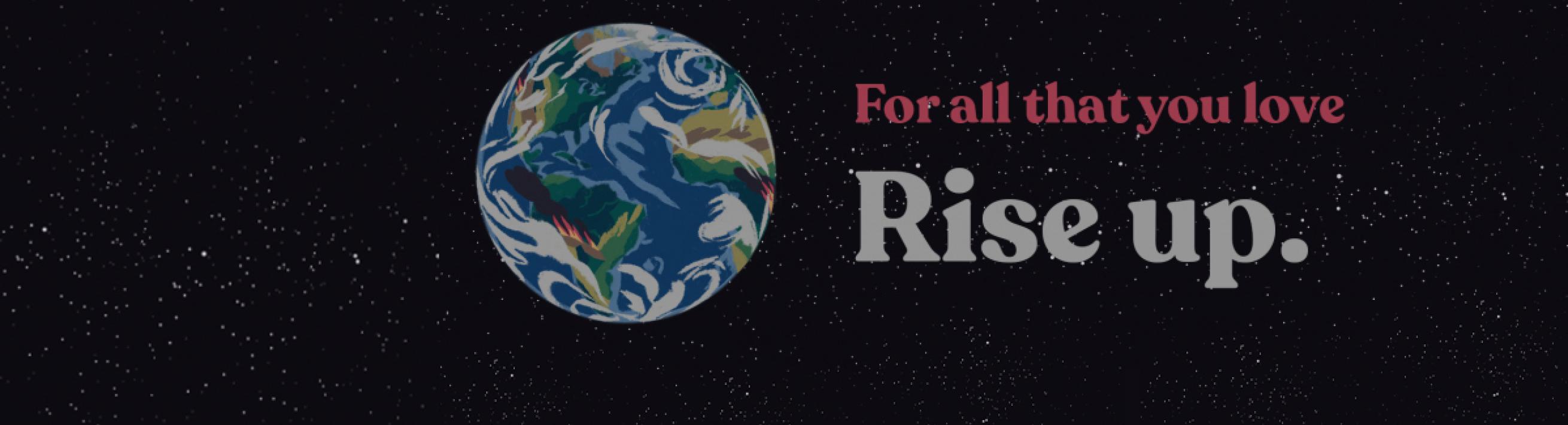 Ecology Center Rise Up logo