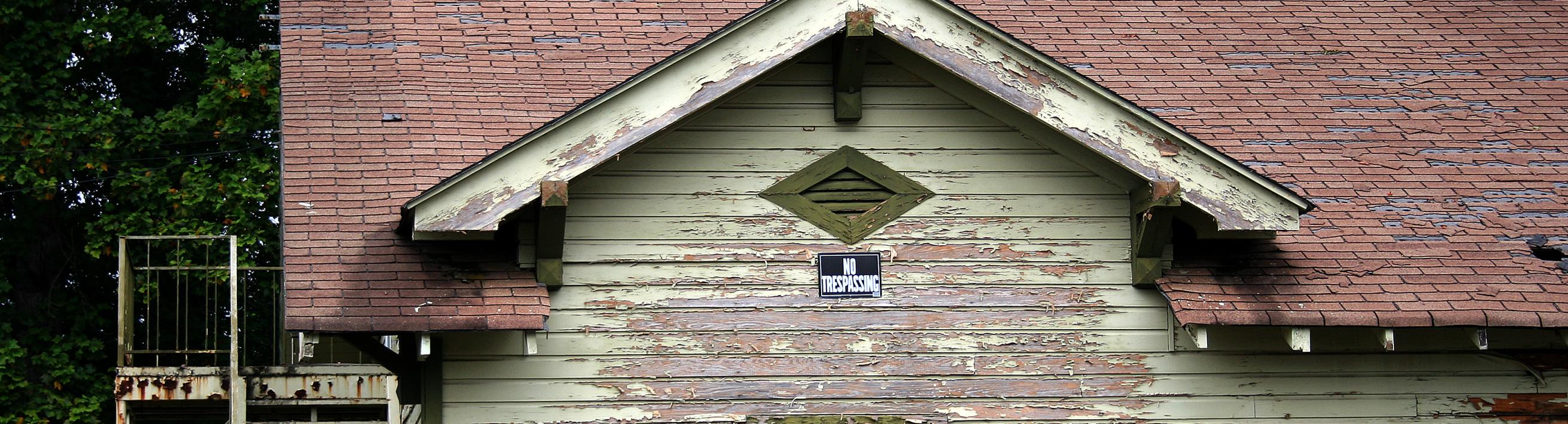 A house with peeling paint