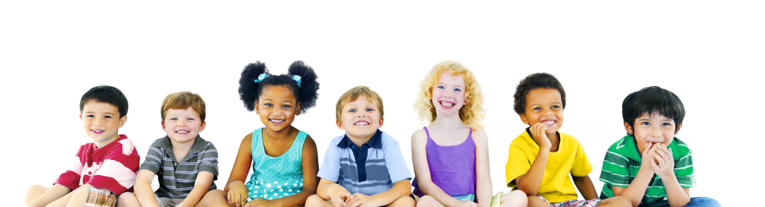 Stock image of children sitting