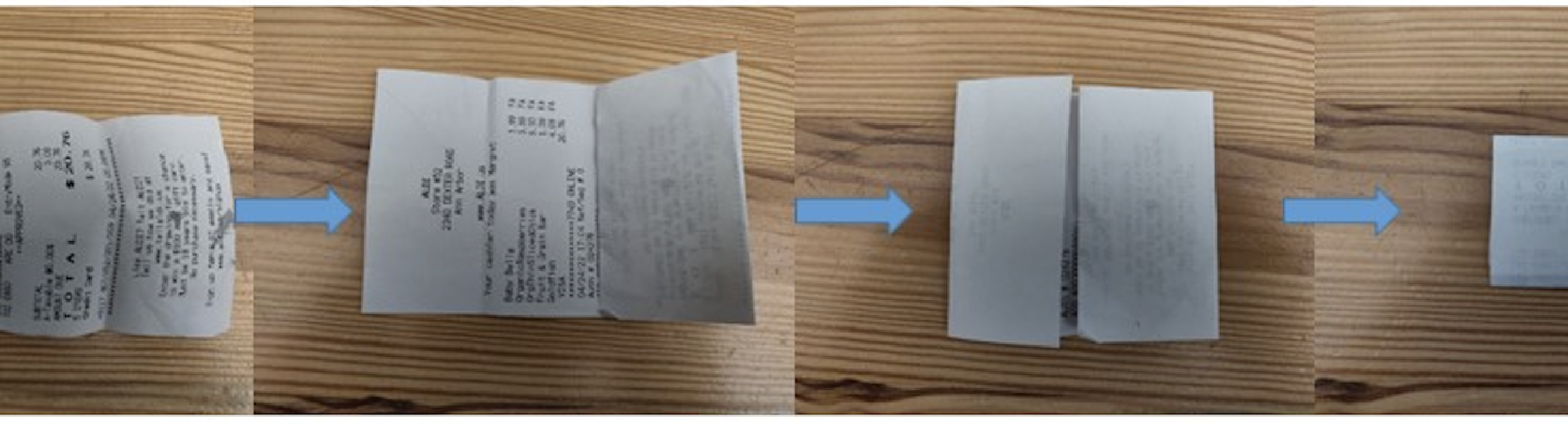 How to fold a receipt