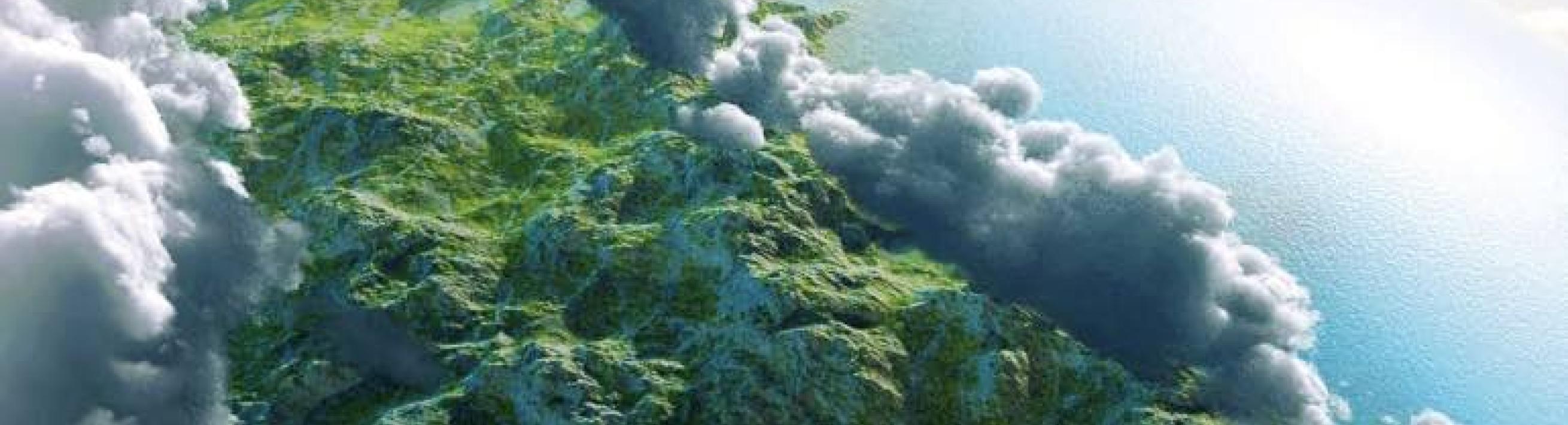 artistic computer rendering of earth