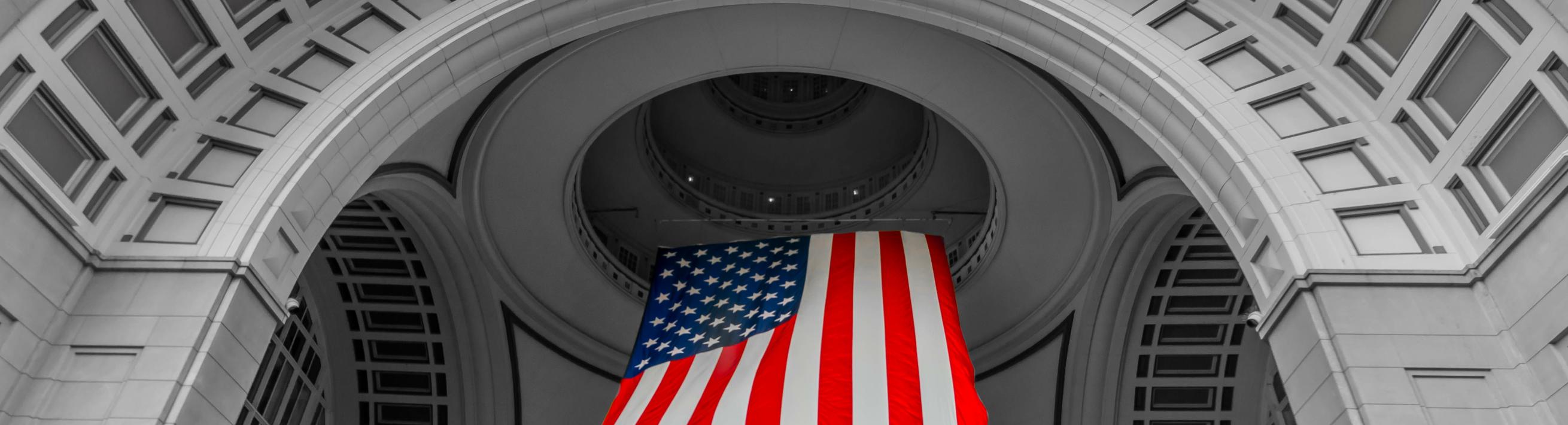 Flag in capitol building