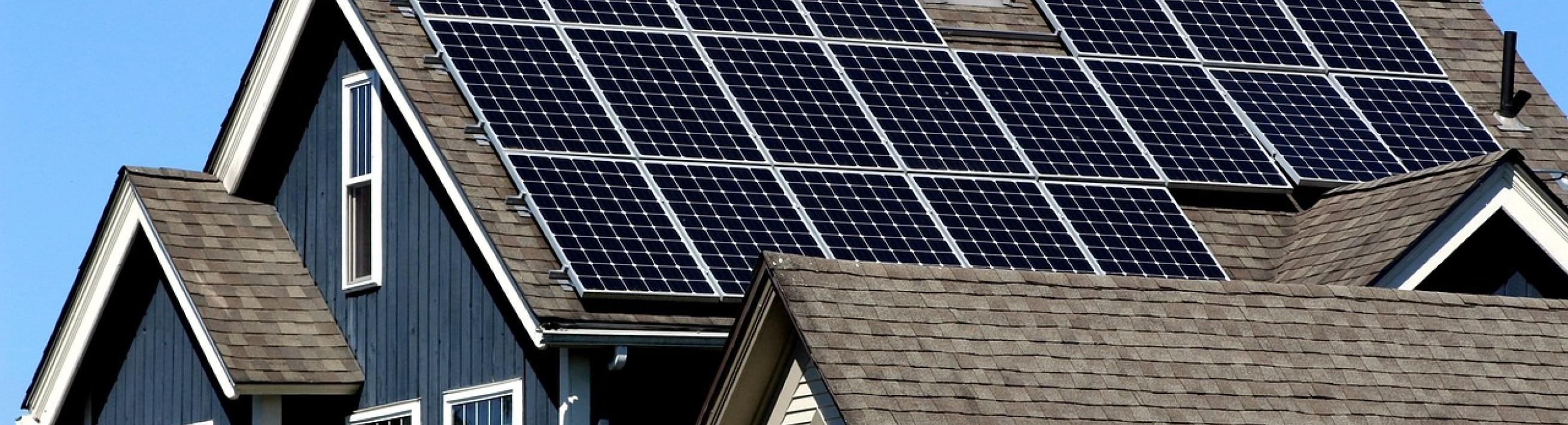 solar panels on house