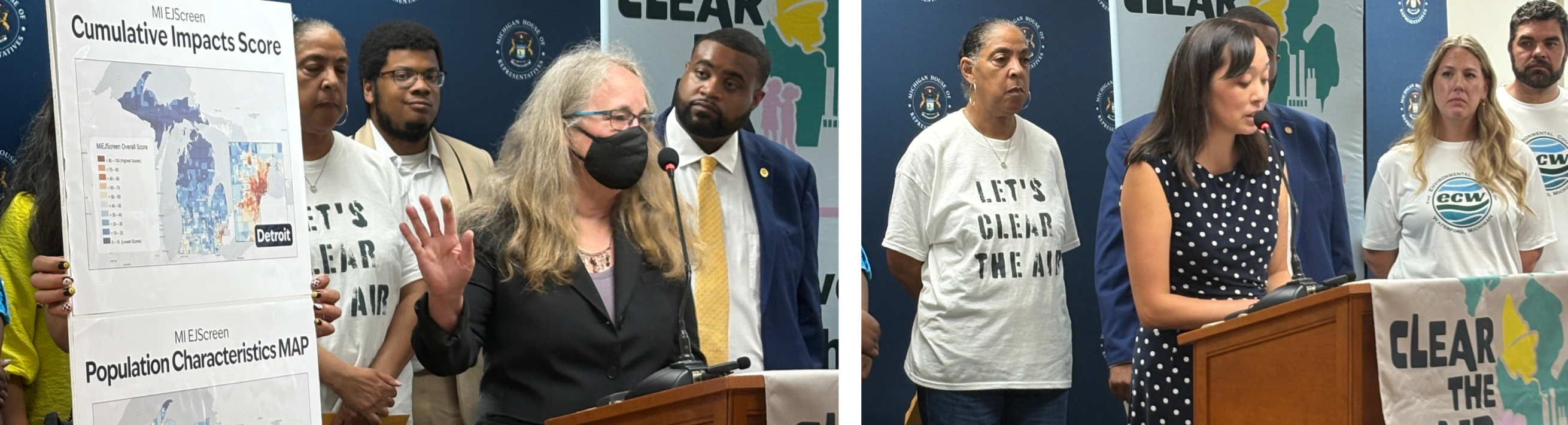 Clear the Air's press conference about the Protecting Overburdened Communities Act
