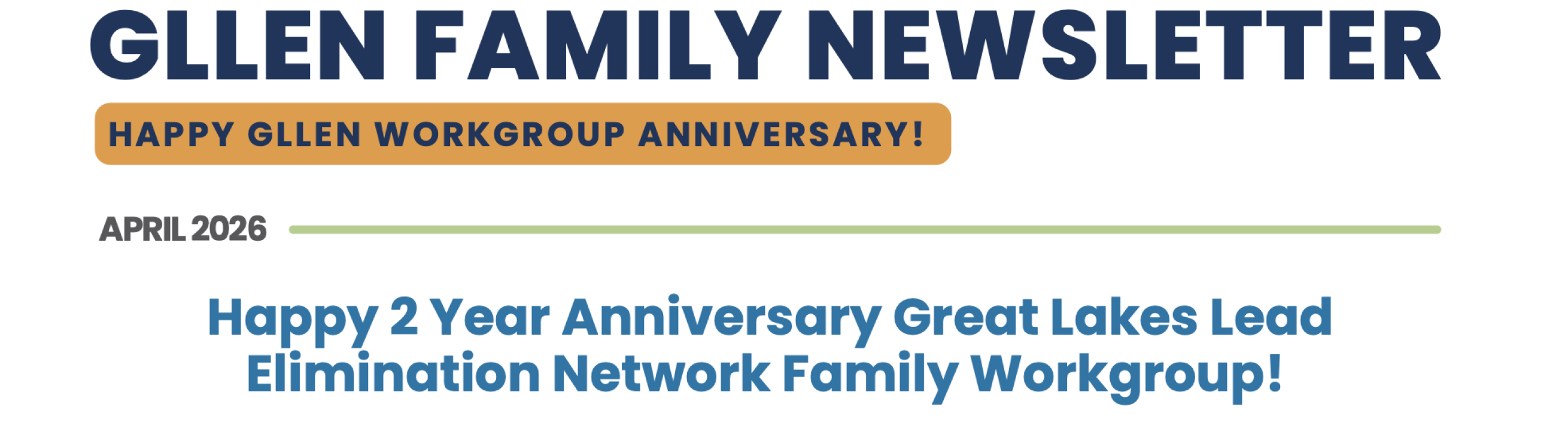 GLLEN 2026 Family Newsletter