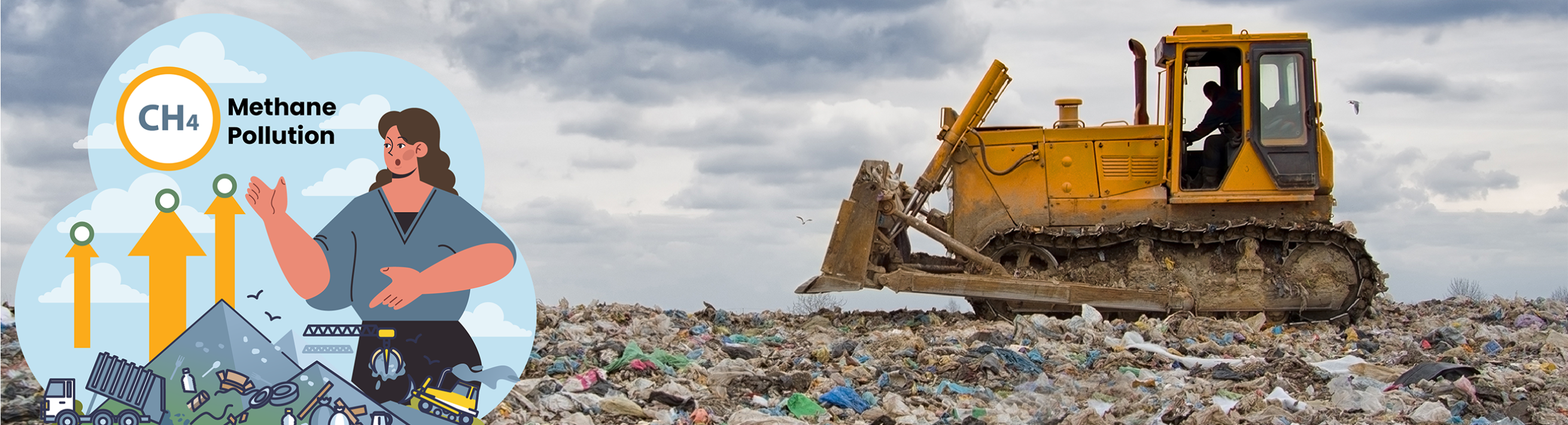 Landfills produce methane pollution 