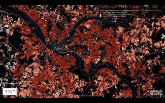 Housing by likelihood of lead paint over time - Pittsburgh - screenshot