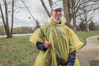 man holding fishing rod