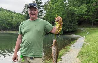 man holding fish