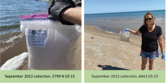 PFAS foam collected from Lake Huron 