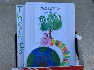 "Make Everyday Earth Day" Sign Made by Local Children