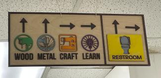 Sign at Maker Works