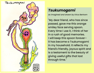 Tsukumogami - orange spoon with spirit
