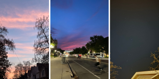 The view during a night time walk in Ann Arbor