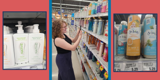 Looking at body washes in Meijer