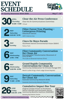 Air Quality Awareness Week 2026: Event Schedule
