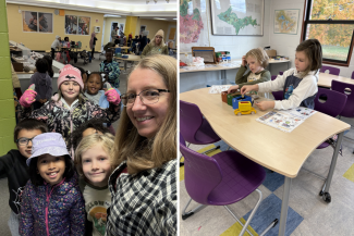 Becca Nielsen and Students