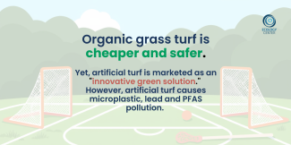 Organic grass is cheaper and safer